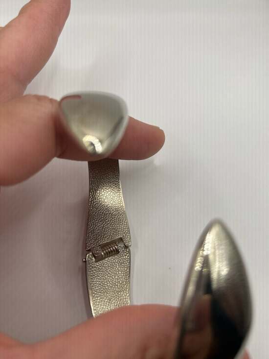 Heavy 925 Sterling Silver Sculptura Bangle Bracelet 68.5g Minimalist Wrap - Picture 15 of 15